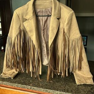 Tan Fringe Women's Jacket